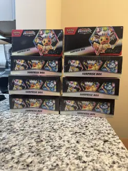 Pokemon Scarlet & Violet Prismatic Evolutions Surprise Box Sealed (lot of 8) - Image 1