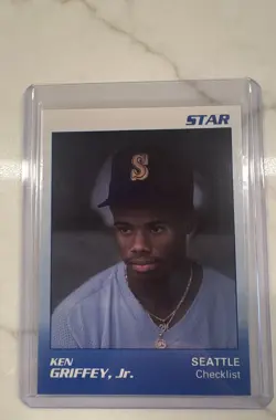 1989 Star Ken Griffey Jr. - White/Blue Ken Griffey Jr #1 Yellow Back (RC) RARE - Image 1