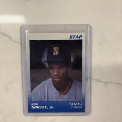 1989 Star Ken Griffey Jr. - White/Blue Ken Griffey Jr #1 Yellow Back (RC) RARE - Image 3