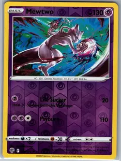 Mewtwo 056/172 Reverse Holo SWSH09: Brilliant Stars - Pokemon Card - NM - Image 1
