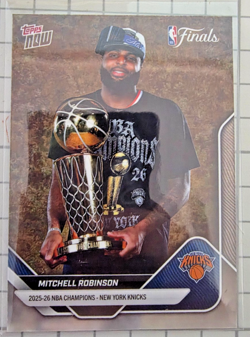 NEW Topps Now NBA Finals Mitchell Robinson New York Knicks C8-SP Short Print - Image 1