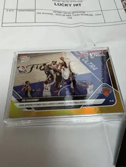 2025-26 NBA Finals Topps Now #336 OG Anunoby Gold Foil 30 / 50 New York Knicks - Image 3