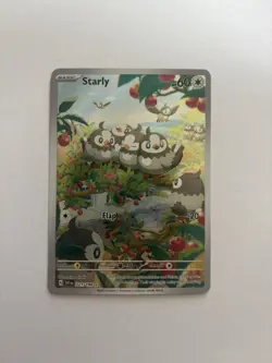 Pokemon TCG Starly 221/198 Scarlet & Violet Base Set Illustration Rare S&V - Image 1