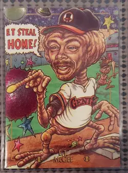 LOT OF 7 FOIL CHASE CARDS: 1993 Cardtoons HOF BASEBALL PLAYERS PARODY VINTAGE - Image 2