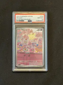 2024 POKEMON SCR EN-STELLAR CROWN ILLUSTRATION RARE #152 MILCERY PSA 10 - Image 1