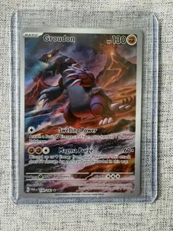 Pokemon Groudon 199/182 Illustration Rare Paradox Rift NM - Image 1
