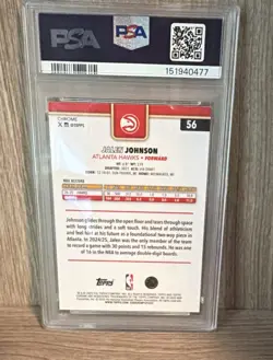 Topps Sapphire 2025 Jalen Johnson Sapphire Parallel #56 Hawks PSA 10 - Image 2