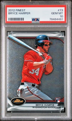 💎2012 Topps Finest #73 Bryce Harper RC PSA 10💎 - Image 1
