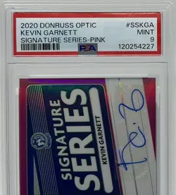 Kevin Garnett Auto PSA 9 -2020 Donruss Optic ‘Pink’ /25 -T-Wolves, Celtics, HOF - Image 2