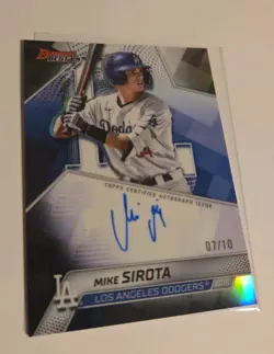 2025 Bowman’s Best Mike Sirota Best Of 2025 Auto Black Refractor #B25-MSI 7/10 - Image 1
