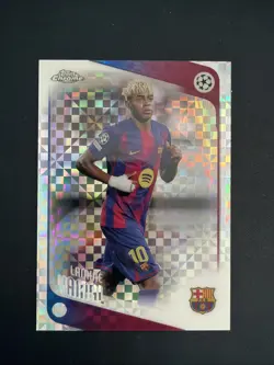 2025-26 Topps Chrome UEFA Lamine Yamal X Fractor Parallel #10 FC Barcelona - Image 1