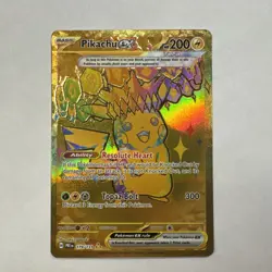 Pokemon Pikachu ex 179/131 Hyper Rare Gold Full Art Prismatic Evolutions NM - Image 1