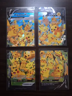 Pikachu V-Union [Set of 4] SWSH: Sword & Shield Promo Cards Holo - Image 1