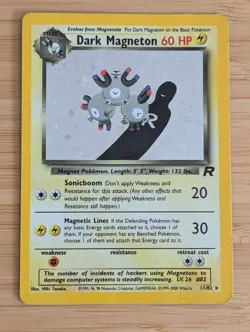 Pokemon TCG Dark Magneton Holo Rare Team Rocket 11/82 LP+ - Image 1