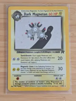 Pokemon TCG Dark Magneton Holo Rare Team Rocket 11/82 LP+ - Image 3