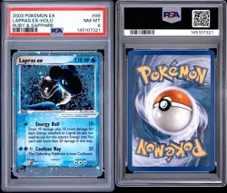 2003 Pokemon EX Lapras EX Holo Ruby & Sapphire 99/109 PSA 8 - Image 3