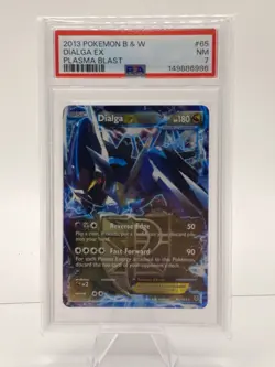 2013 Pokemon TCG Dialga EX 65/101 Plasma Blast Holo Ultra Rare PSA 7 - Image 1