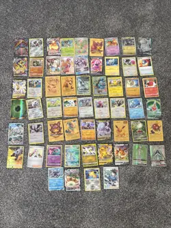 Bulk Bundle of Pokemon Cards Over 50 Mostly Shinny Cards No Duplicates - Image 1
