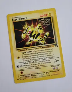 Pokemon Electabuzz 2 Black Star Promo Kids WB First Movie Version Stamp 1999 ENG - Image 1