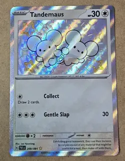 Pokemon TCG: Tandemaus Baby Shiny Rare 209/091 - Paldean Fates - Image 1