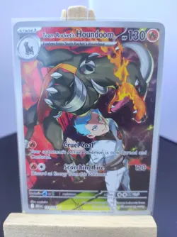 Team Rocket's Houndoom 191/182 Destined Rivals Illustration Rare NM Pokemon - Image 1