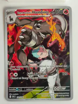 Pokemon TCG Team Rocket's Houndoom 191/182 DRI Destined Rivals SIR Card NM - Image 1