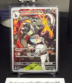 Pokemon TCG Team Rocket's Houndoom 191/182 Destined Rivals Illustration NM/Mint! - Image 1