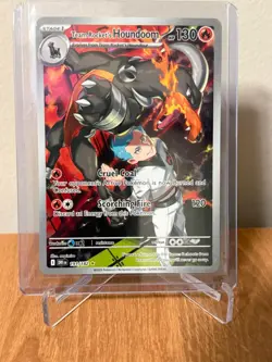 Team Rocket's Houndoom 191/182 Illustration Rare Destined Rivals Pokemon NM - Image 1