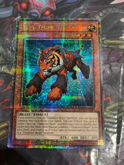 3x Test Tiger RA03-EN189 Quarter Century Secret Rare NM 1st Ed Yugioh playset - Image 3
