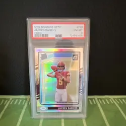 Panini 2024 Donruss Optic Rated Rookie Jayden Daniels #248 Holo PSA 8 - Image 1