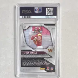 Panini 2024 Prizm Rookies Jayden Daniels RC Silver Prizm #347 PSA 8 - Image 2