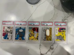 1966 Marvel Super Hero Key Rookie Cards - Lot Of 5 Cards Graded By PSA - Image 1