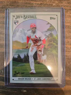 2023 Topps X Bob Ross The Joy of Baseball - Jordan Walker #10 (RC) - Image 1