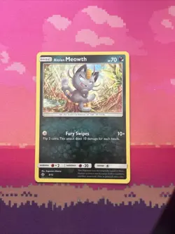 Pokemon Card Alolan Meowth McDonald's 2018 8/12 Holo Near Mint - Image 1