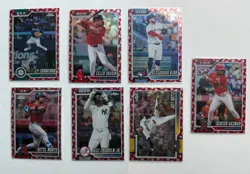 2026 Topps Chrome Lot - Baseball Seams Refractor (7 Cards) - Image 1
