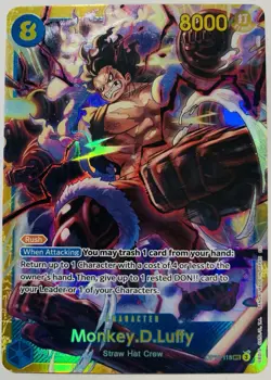 One Piece TCG - Monkey D Luffy SEC English - OP11-118 - A Fist of Divine Speed - Image 1