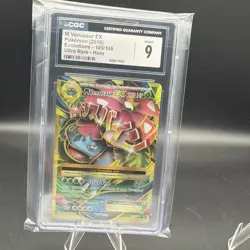 Pokemon TCG M Venusaur EX 100/108 Evolutions Holo Ultra Rare Full Art CGC 9 - Image 1