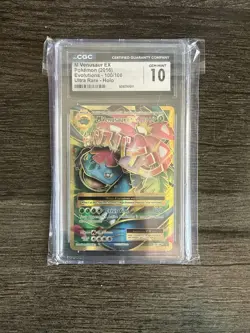 M Venusaur ex Full Art Holo Ultra Rare 100/108 XY Evolutions CGC 10 - Image 1