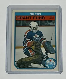 1982-83 O-Pee-Chee #105 Grant Fuhr Rookie Card RC Edmonton Oilers - Image 1