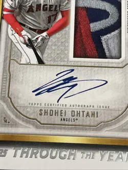 2021 Topps Shohei Ohtani Topps Through the Years Facsimile Angels #TTY-17 - Image 3