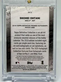 2021 Topps - Topps Through the Years Facsimile Reprints Shohei Ohtani #TTY-17 - Image 3