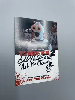 David Howard Thornton Art the Clown CUSTOM Auto Card Terrifier 2 with sketch - Image 5
