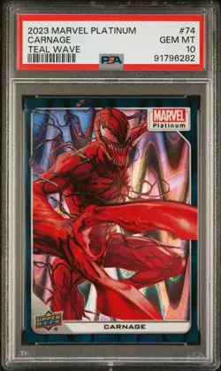 *LOW POP* PSA 10 2023 Marvel Platinum Carnage Teal Wave /799 Spider-Man - Image 1