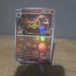 Pokemon Emboar 013/086 White Flare Reverse Holo Masterball Pattern NM - Image 3