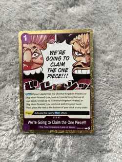 OP07-077 We're Going to Claim the One Piece!!! : Rare Foil English One Piece TCG - Image 1