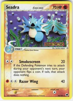 Pokemon Seadra 22/101 Rare Dragon Frontiers Pokemon Reverse Holo Near Mint - Image 1