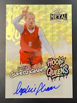 2025 Leaf Metal Women of Sport Sophie Cunningham Auto Super Prismatic #1/1 Gold - Image 2