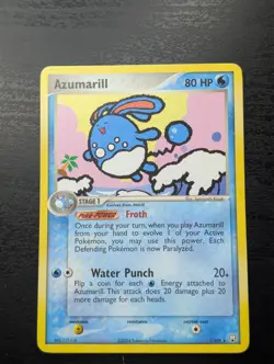 Pokemon Cards EX Team Rocket Returns 1/109 Azumarill RARE 2004 LP/NM - Image 1