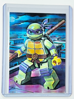 Donatello Limited Edition Artist Signed “The Minifigure” Refractor Card 1/1 - Image 1