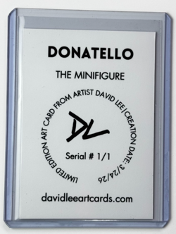 Donatello Limited Edition Artist Signed “The Minifigure” Refractor Card 1/1 - Image 2